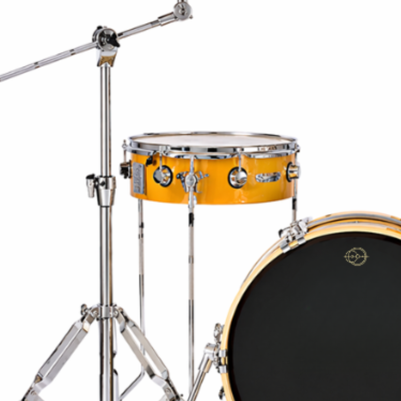 Portable drum set Rabbit Route Kit TDB-270 YELLOW with snare and bass drum.