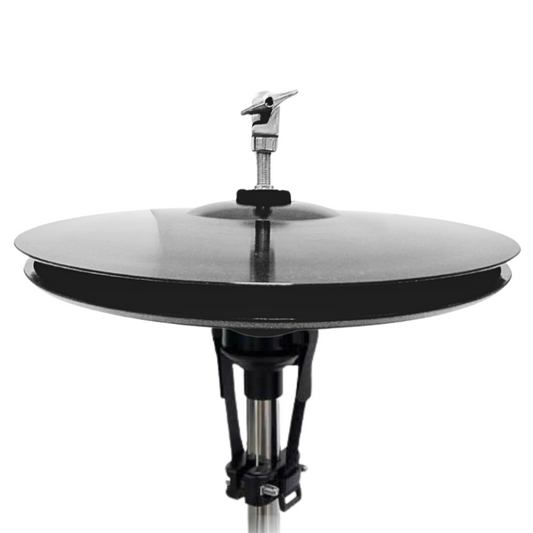 Close-up view of a two-piece electronic hi-hat, ideal for drummers seeking Roland hi-hat alternatives.