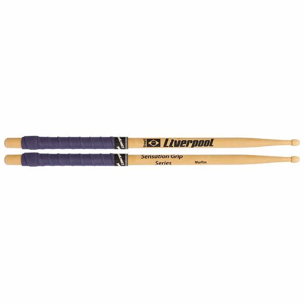 Liverpool 5A drumsticks with EVA grip from Sensation Grip Series, crafted from premium Marfim wood.