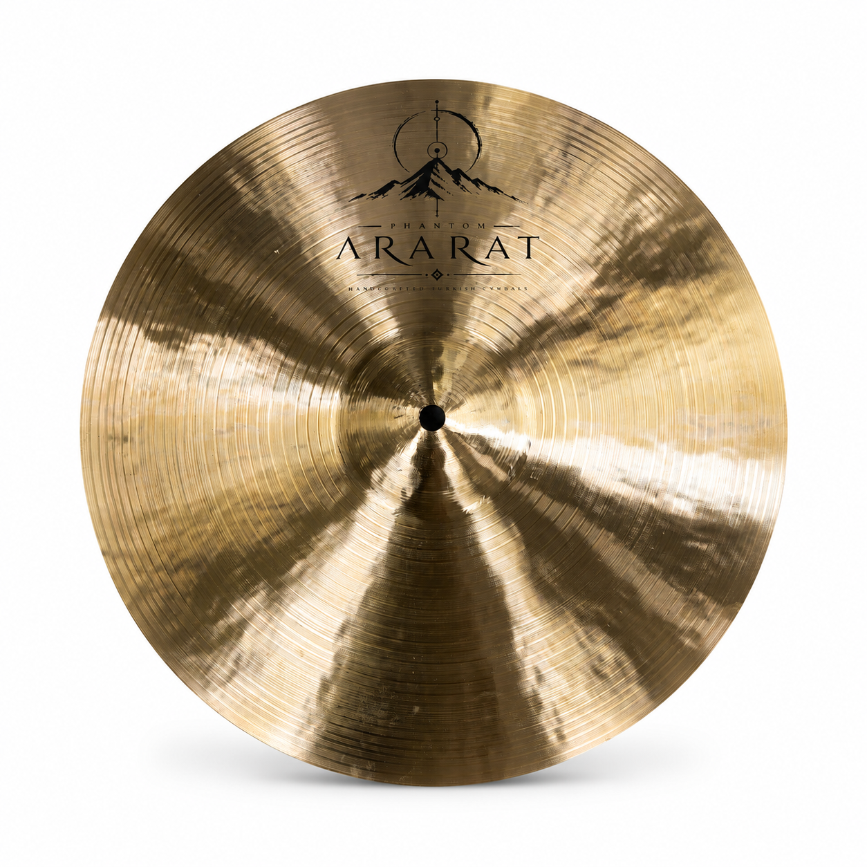 Cymbal with 'Ararat' branding on a white background