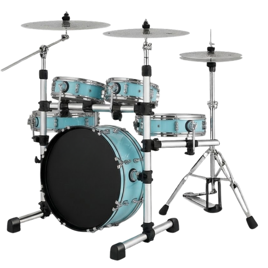 Phantom SwitchBeat Portable Kit - BL Silent Drum Kit with mesh and traditional drum heads.