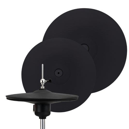 Black Knight Cymbal Bundle – 16" Triple-Zone Ride, 14" Dual-Zone Crash & 12" Hi-Hat (2-Piece)