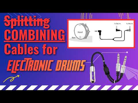 Splitter Cable for Electronic Drums – Tom Rim to Cymbal Expansion